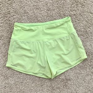 Lululemon Neon Speed Up Shorts